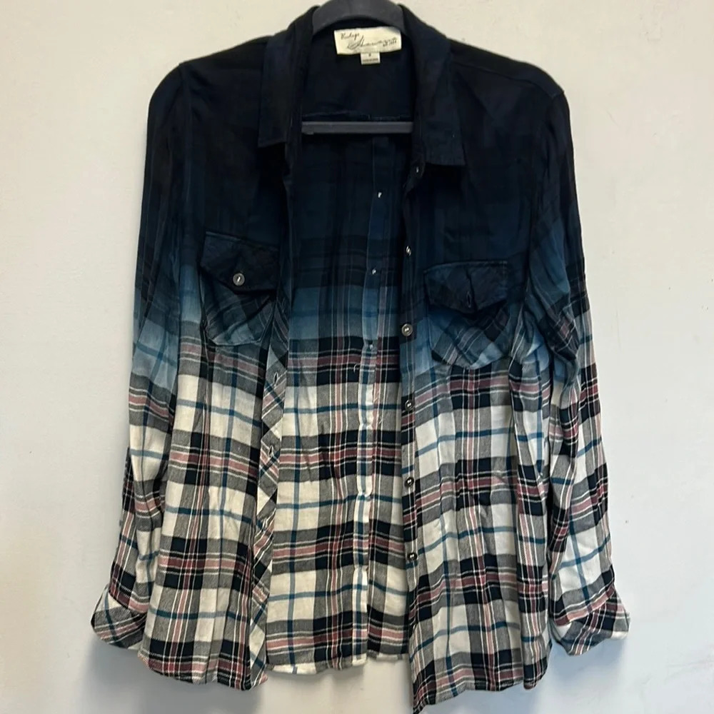 Vintage Havana plaid flannel shirt
